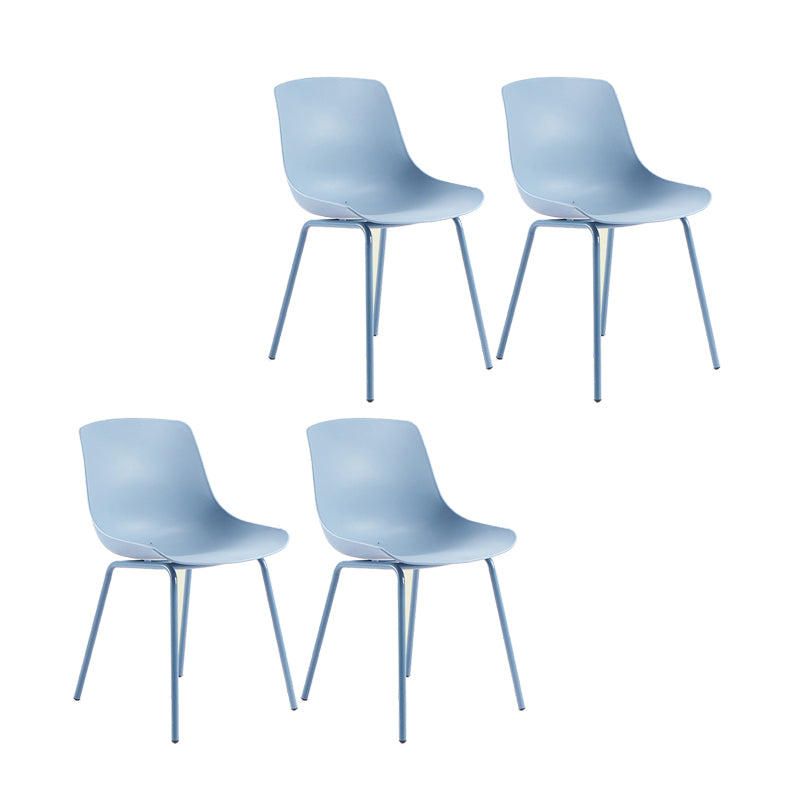 Design contemporaneo sedia da pranzo in plastica a bracciole senza braccio sedia per casa