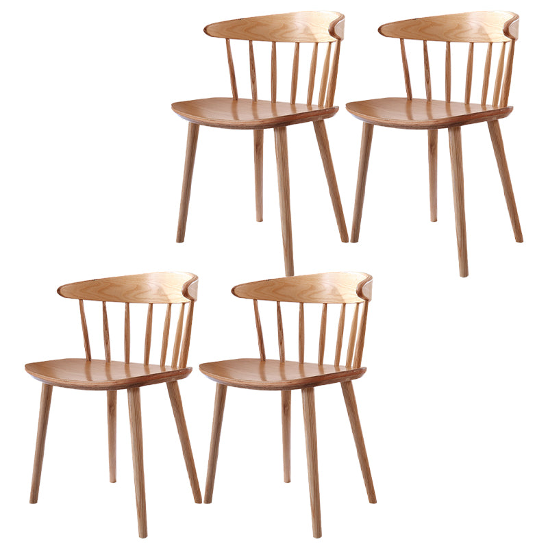 Contemporary Style Dining Wooden Chair Kitchen Wingback Armless Chairs