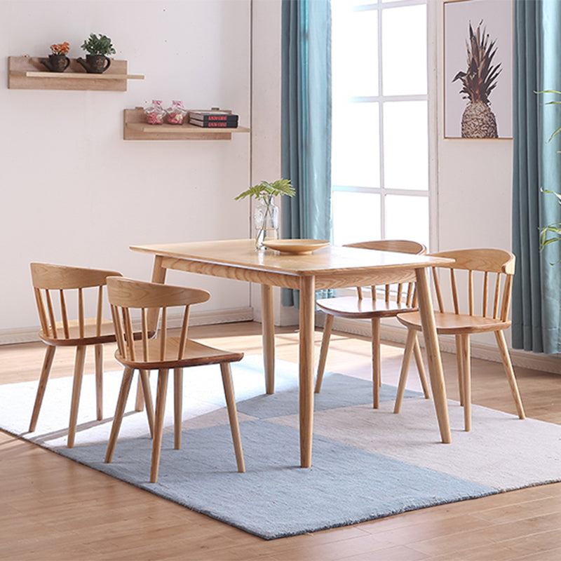 Contemporary Style Dining Wooden Chair Kitchen Wingback Armless Chairs