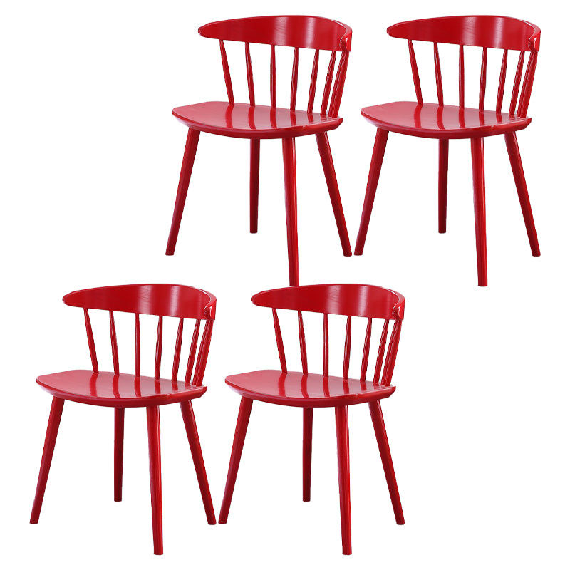 Contemporary Style Dining Wooden Chair Kitchen Wingback Armless Chairs