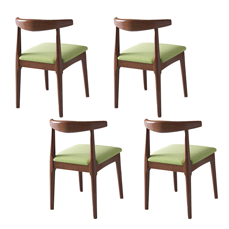 Contemporary Style Dining Wooden Chairs Kitchen Open Back Arm Dining Chairs
