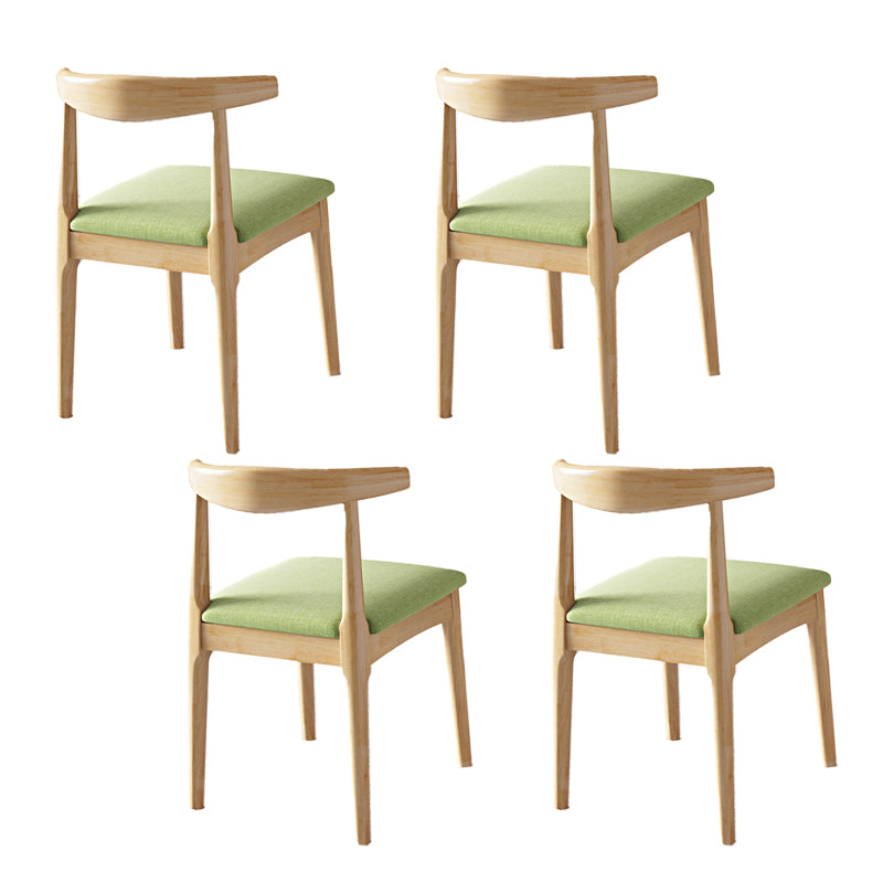 Contemporary Style Dining Wooden Chairs Kitchen Open Back Arm Dining Chairs