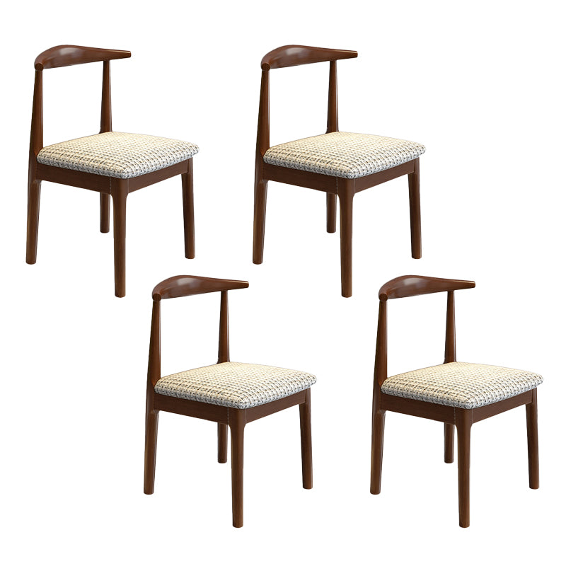 Contemporary Style Dining Wooden Chairs Kitchen Open Back Arm Dining Chairs