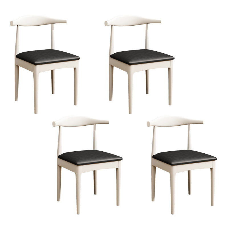 Contemporary Style Dining Wooden Chairs Kitchen Open Back Arm Dining Chairs