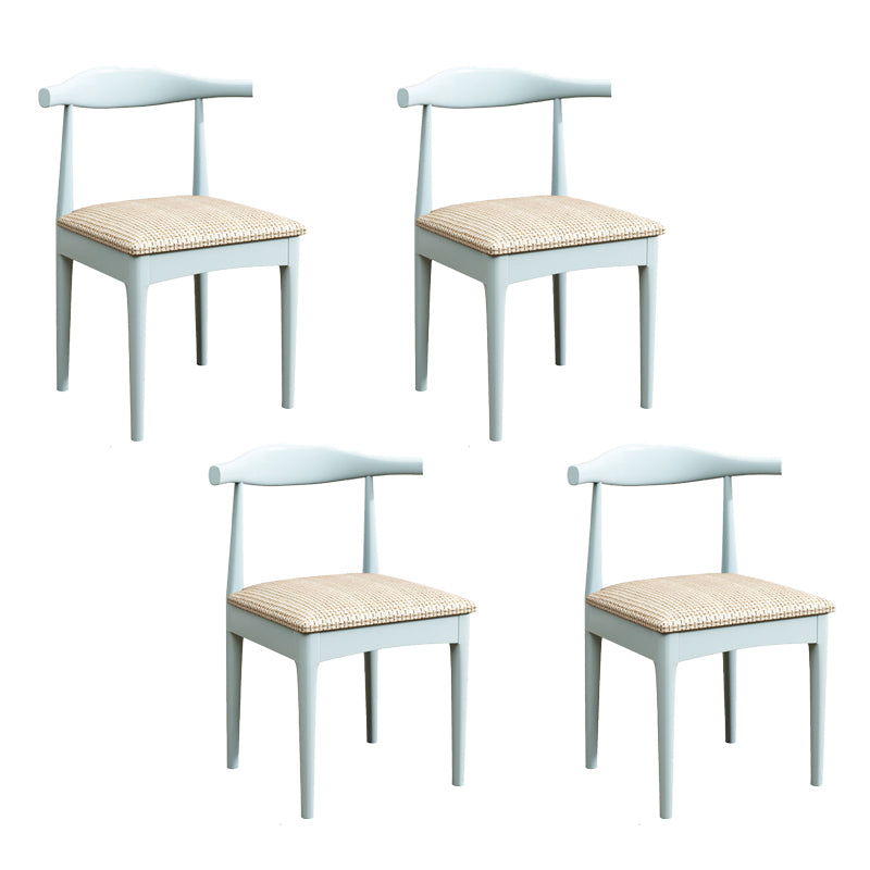 Contemporary Style Dining Wooden Chairs Kitchen Open Back Arm Dining Chairs