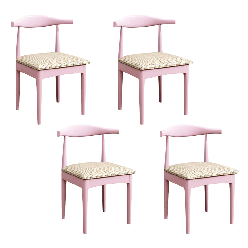Contemporary Style Dining Wooden Chairs Kitchen Open Back Arm Dining Chairs