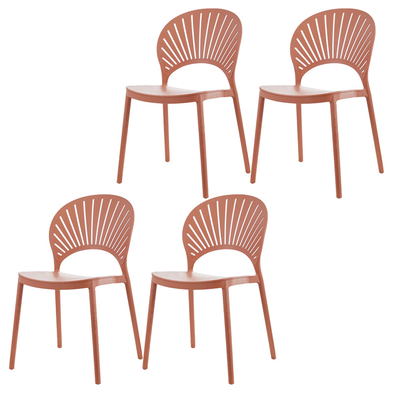 Estilo contemporáneo que cena la cocina plástica de la silla con la parte posterior abierta que cena las sillas sin brazos
