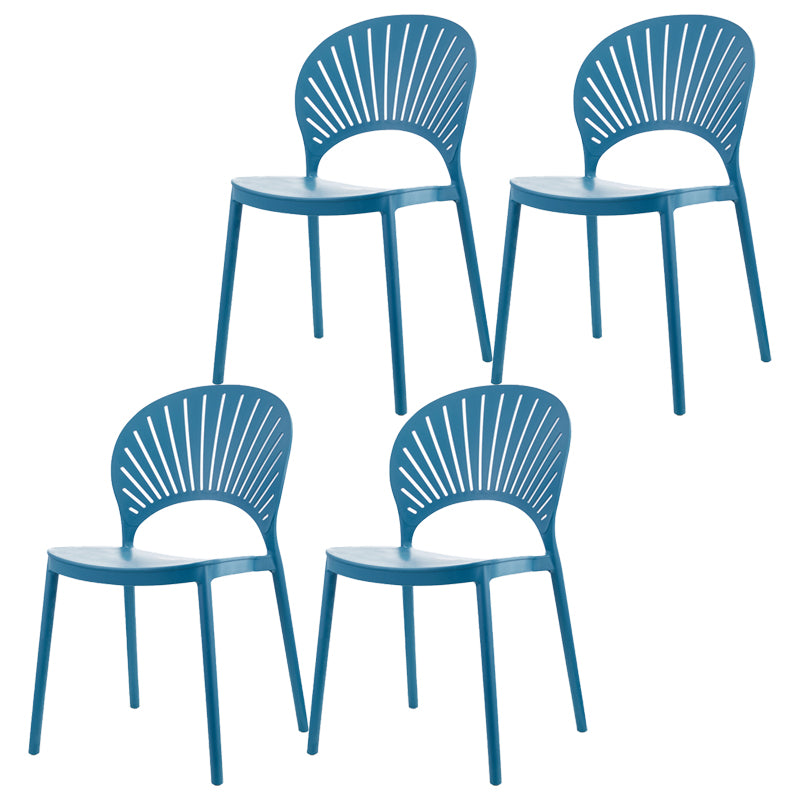 Estilo contemporáneo que cena la cocina plástica de la silla con la parte posterior abierta que cena las sillas sin brazos