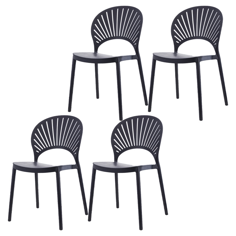 Estilo contemporáneo que cena la cocina plástica de la silla con la parte posterior abierta que cena las sillas sin brazos