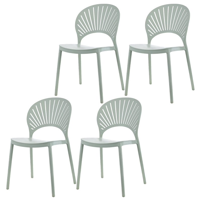 Estilo contemporáneo que cena la cocina plástica de la silla con la parte posterior abierta que cena las sillas sin brazos