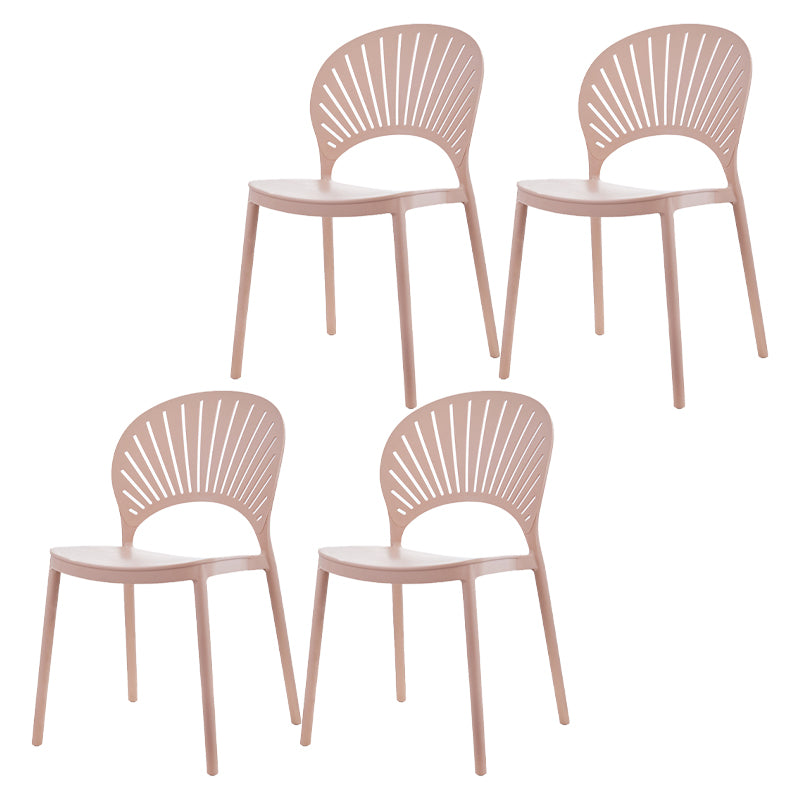 Estilo contemporáneo que cena la cocina plástica de la silla con la parte posterior abierta que cena las sillas sin brazos
