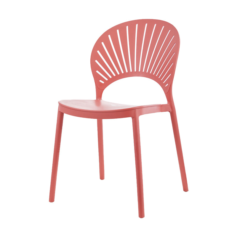 Estilo contemporáneo que cena la cocina plástica de la silla con la parte posterior abierta que cena las sillas sin brazos