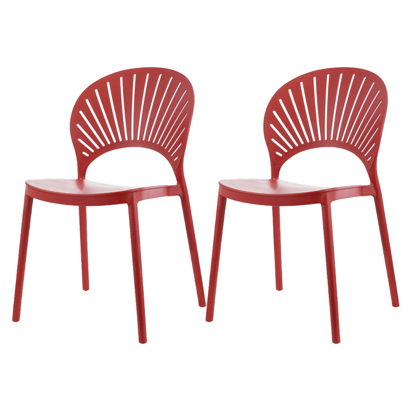 Estilo contemporáneo que cena la cocina plástica de la silla con la parte posterior abierta que cena las sillas sin brazos