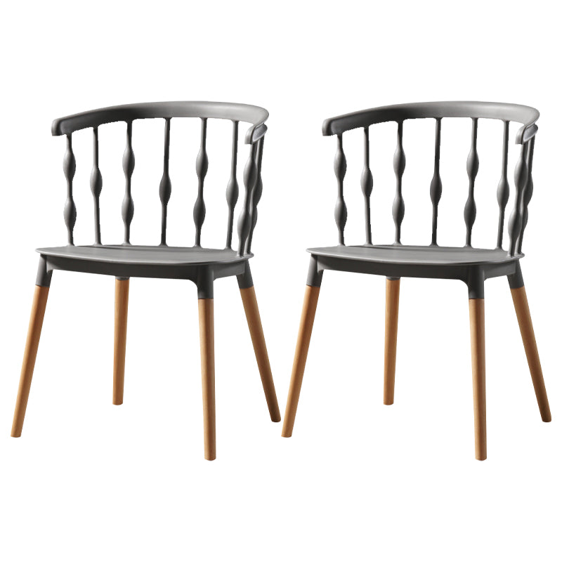 Estilo moderno que cena la silla de madera del brazo lateral del respaldo de la cocina de la silla