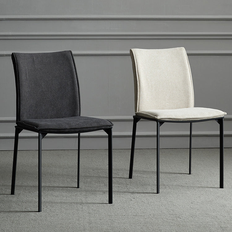 Silla de comedor de estilo moderno, sillas laterales sin brazos de comedor de metal para cocina