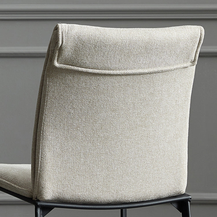 Silla de comedor de estilo moderno, sillas laterales sin brazos de comedor de metal para cocina
