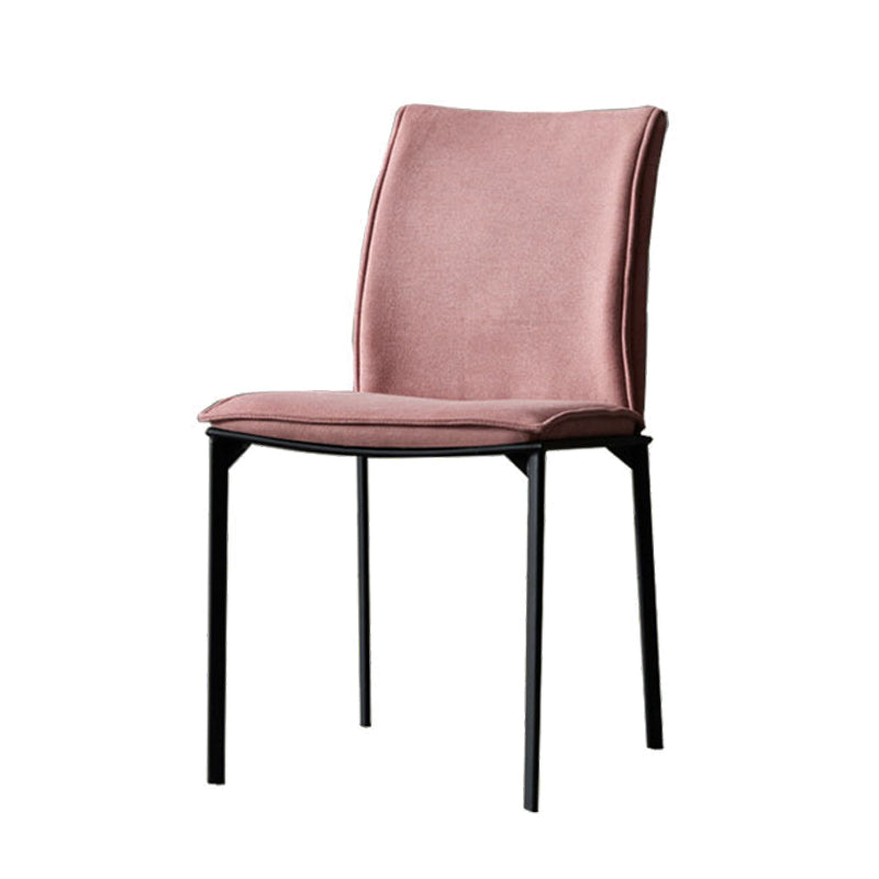 Silla de comedor de estilo moderno, sillas laterales sin brazos de comedor de metal para cocina