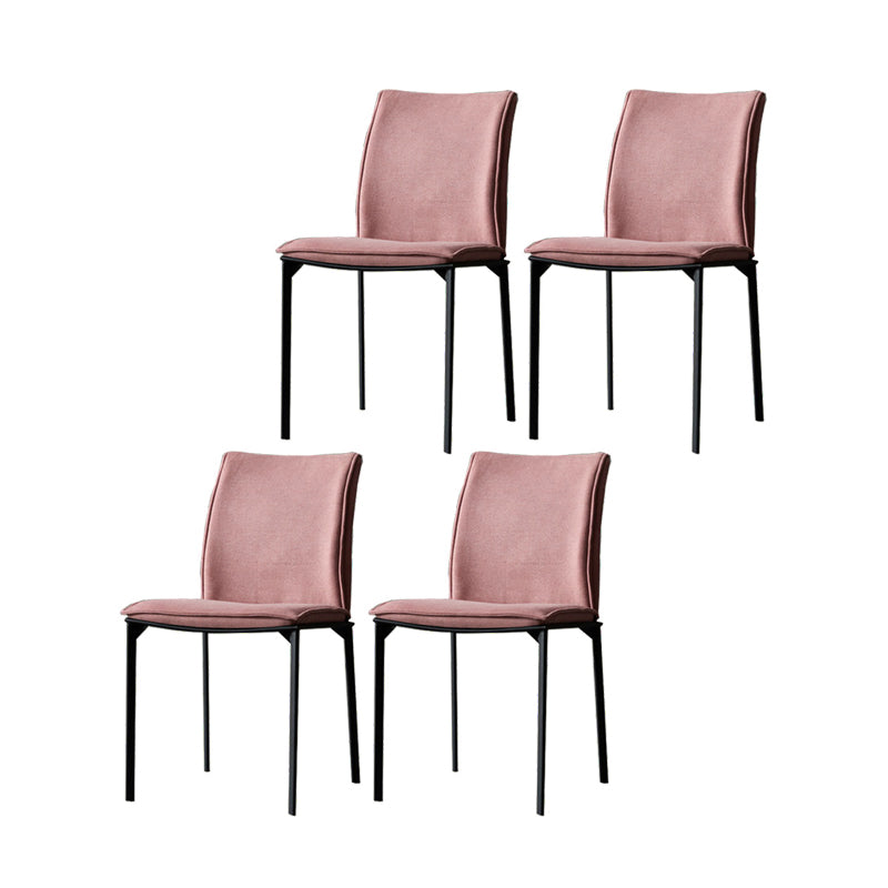 Silla de comedor de estilo moderno, sillas laterales sin brazos de comedor de metal para cocina