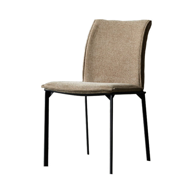 Silla de comedor de estilo moderno, sillas laterales sin brazos de comedor de metal para cocina
