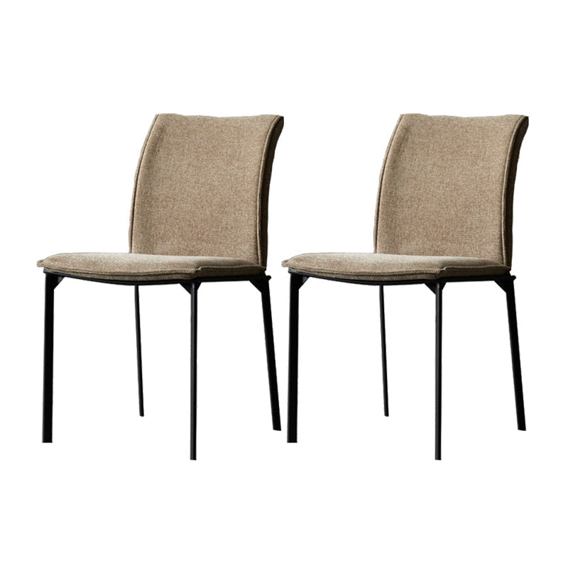 Silla de comedor de estilo moderno, sillas laterales sin brazos de comedor de metal para cocina