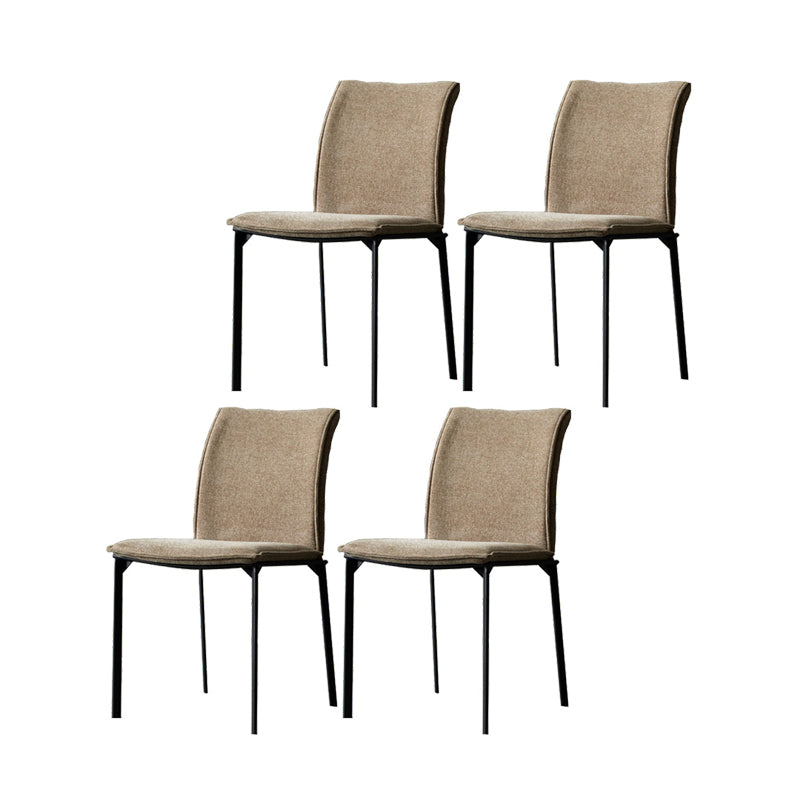 Silla de comedor de estilo moderno, sillas laterales sin brazos de comedor de metal para cocina