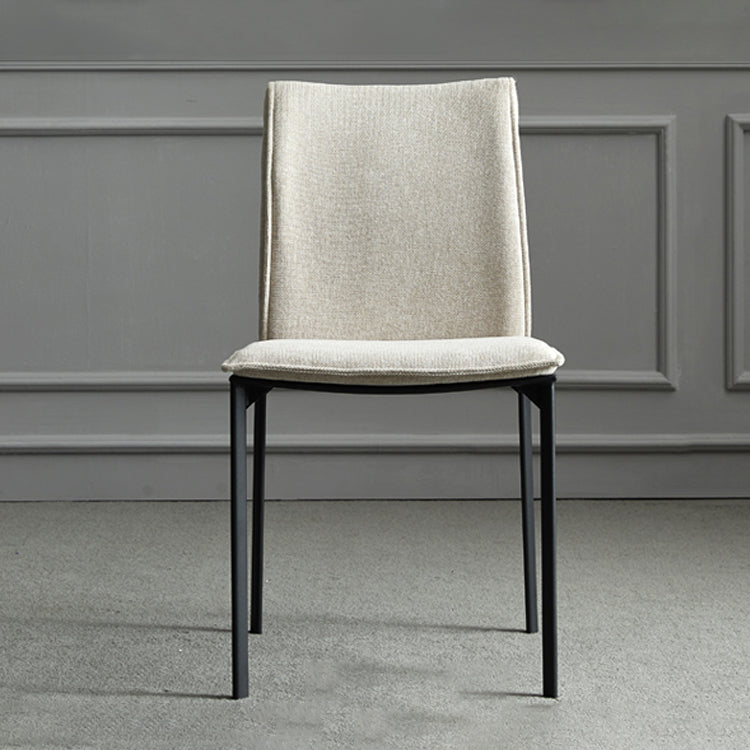 Silla de comedor de estilo moderno, sillas laterales sin brazos de comedor de metal para cocina