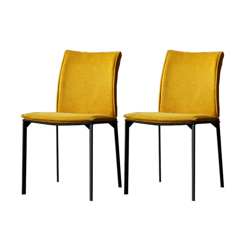 Silla de comedor de estilo moderno, sillas laterales sin brazos de comedor de metal para cocina