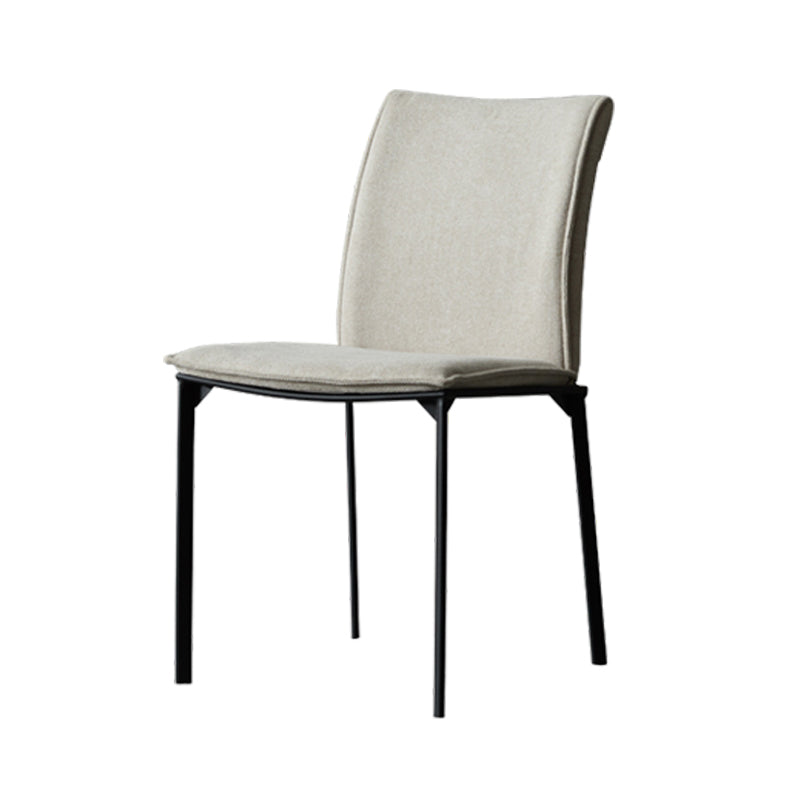 Silla de comedor de estilo moderno, sillas laterales sin brazos de comedor de metal para cocina