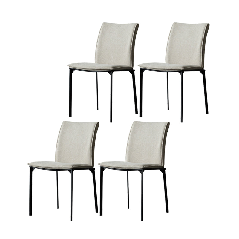 Silla de comedor de estilo moderno, sillas laterales sin brazos de comedor de metal para cocina