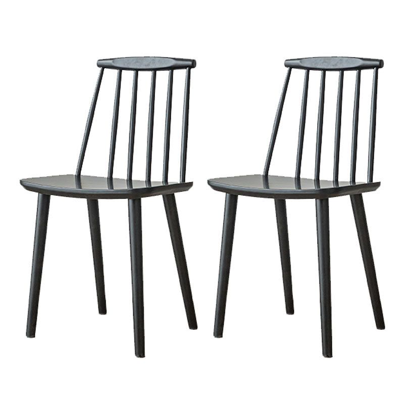 Silla de comedor contemporánea de madera maciza con respaldo de listones para cocina