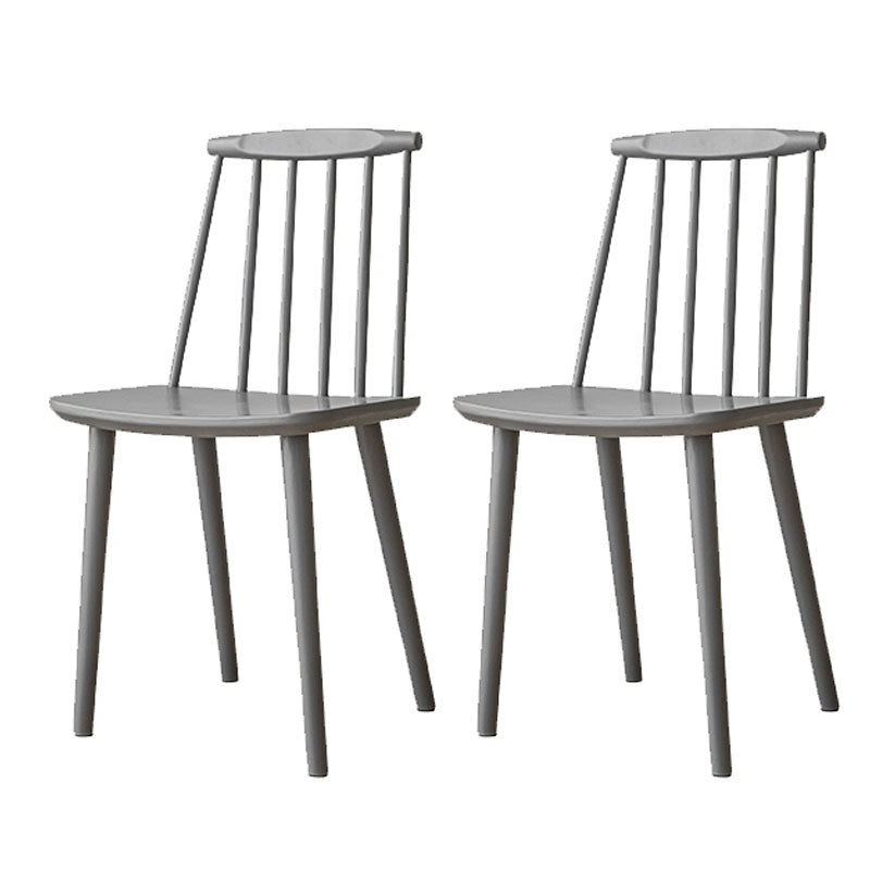 Silla de comedor contemporánea de madera maciza con respaldo de listones para cocina