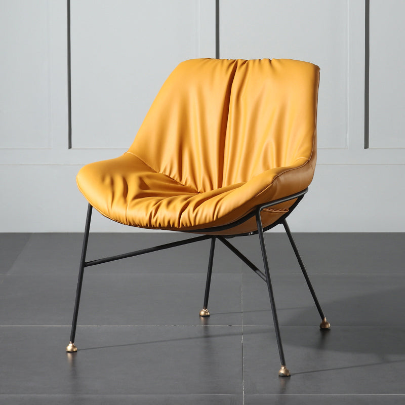 El cuero de la PU del diseño contemporáneo que cena la silla sólida sin brazos de la parte posterior de las sillas
