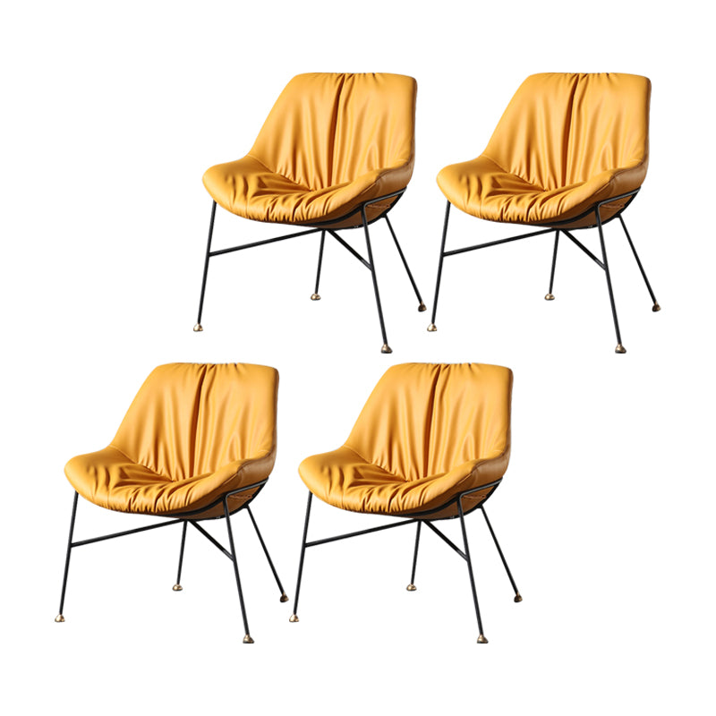 El cuero de la PU del diseño contemporáneo que cena la silla sólida sin brazos de la parte posterior de las sillas
