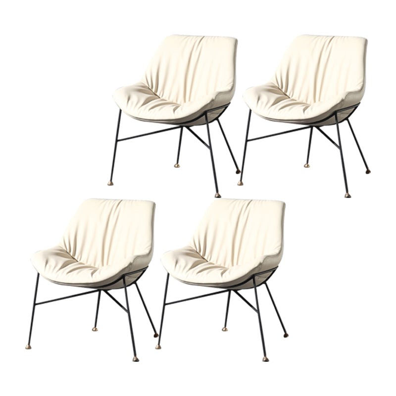 El cuero de la PU del diseño contemporáneo que cena la silla sólida sin brazos de la parte posterior de las sillas