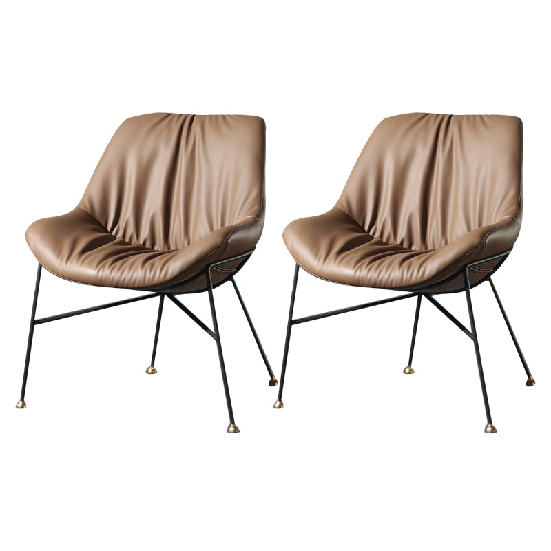 El cuero de la PU del diseño contemporáneo que cena la silla sólida sin brazos de la parte posterior de las sillas