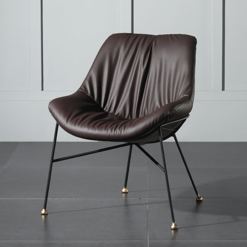 El cuero de la PU del diseño contemporáneo que cena la silla sólida sin brazos de la parte posterior de las sillas