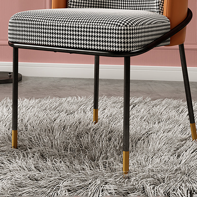 Glam metalen eetkamerstoelen Parsons armloze eetkamerstoelen voor restaurantgebruik