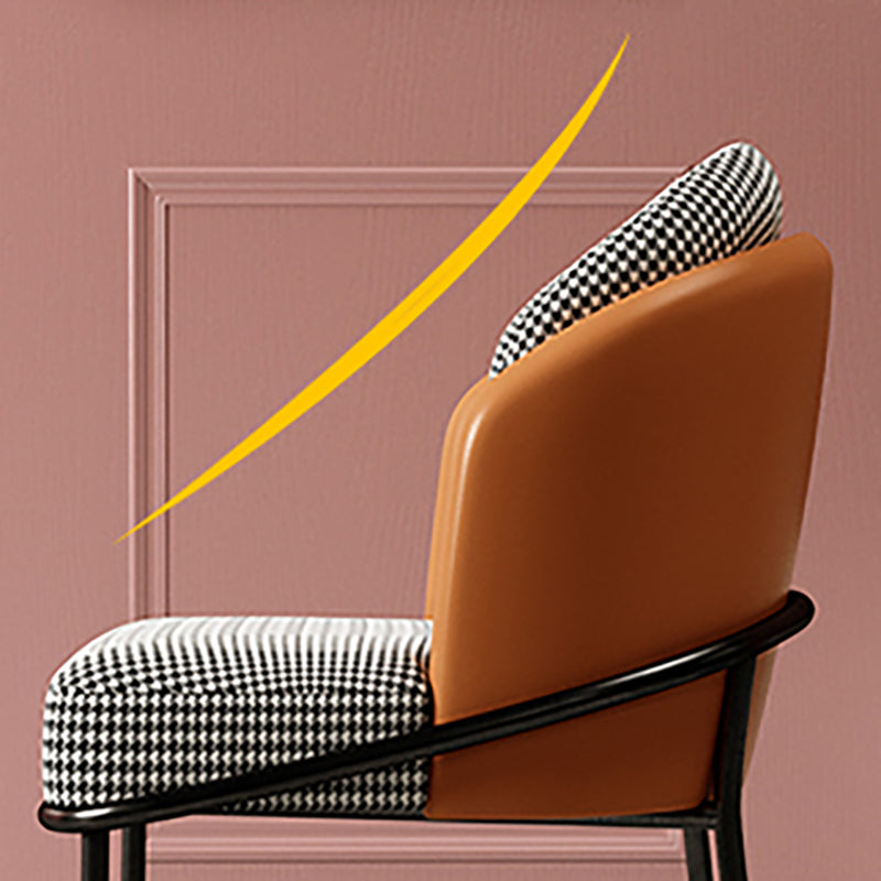 Glam metalen eetkamerstoelen Parsons armloze eetkamerstoelen voor restaurantgebruik
