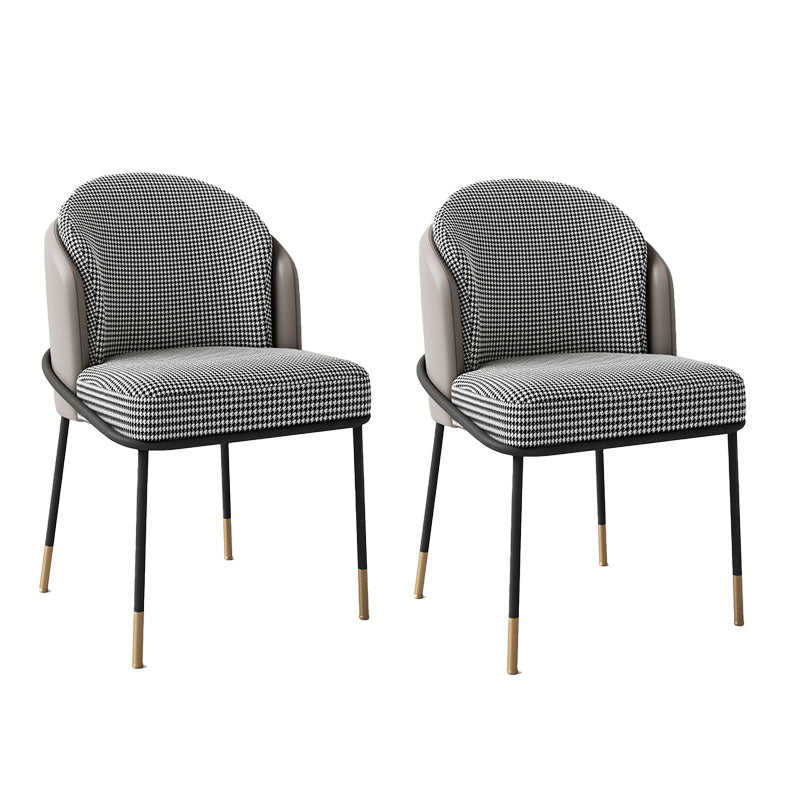 Glam metalen eetkamerstoelen Parsons armloze eetkamerstoelen voor restaurantgebruik