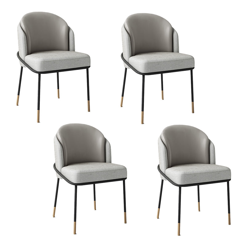 Glam metalen eetkamerstoelen Parsons armloze eetkamerstoelen voor restaurantgebruik