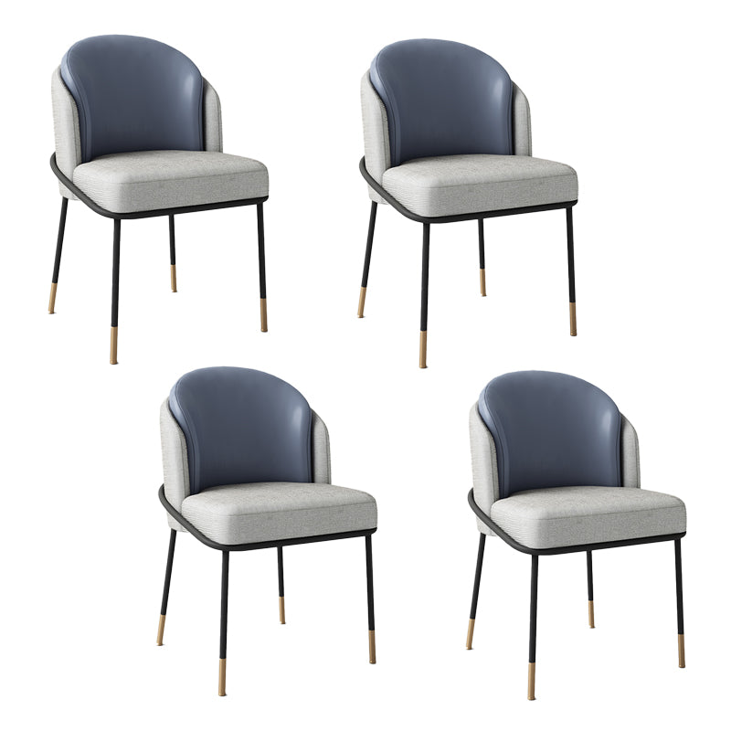 Glam metalen eetkamerstoelen Parsons armloze eetkamerstoelen voor restaurantgebruik
