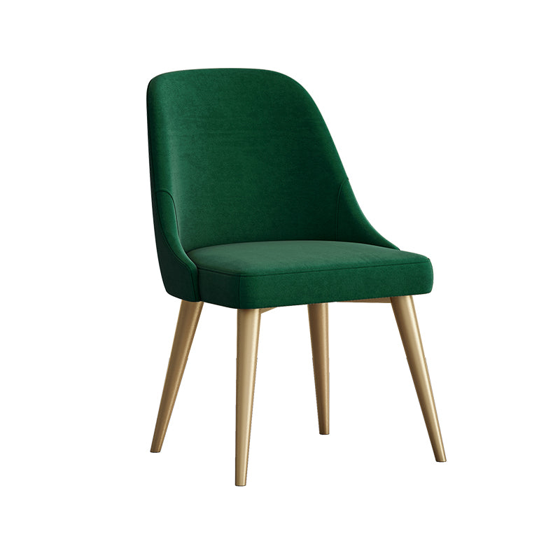 Silla de comedor sin brazos con respaldo sólido de diseño escandinavo, sillas de comedor de cuero PU