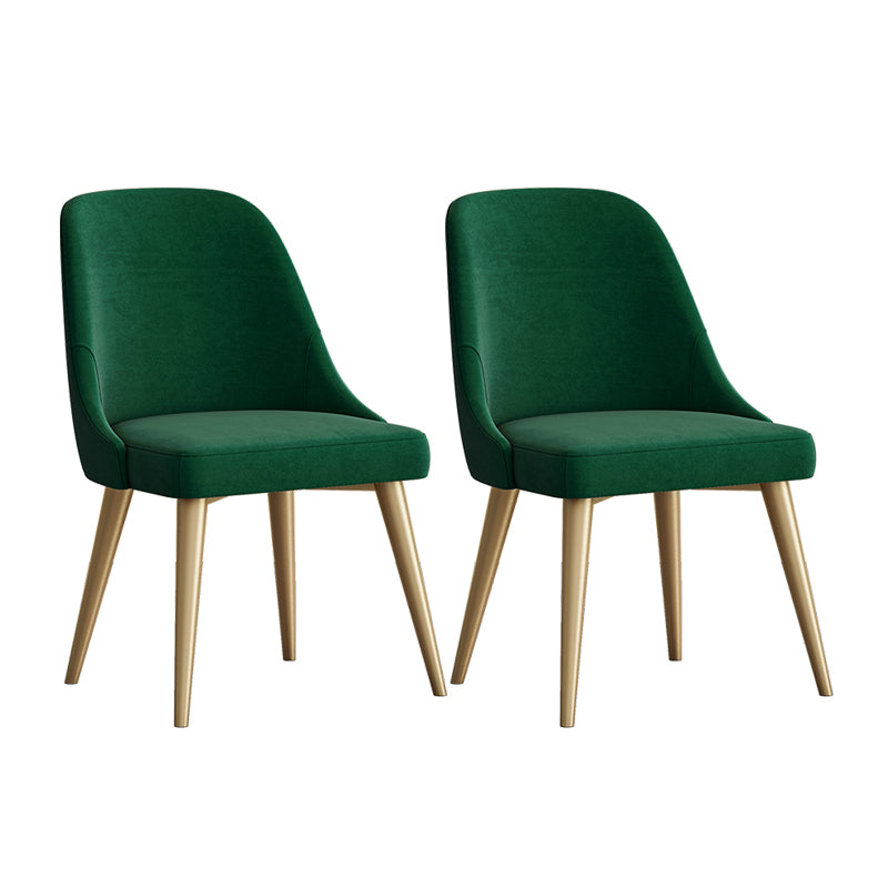 Silla de comedor sin brazos con respaldo sólido de diseño escandinavo, sillas de comedor de cuero PU