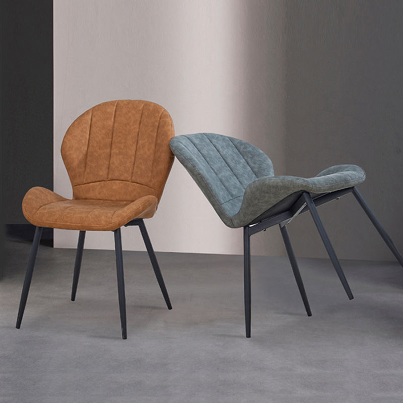 Metal de la cocina del estilo nórdico que cena la silla Wingback que cena las sillas laterales sin brazos