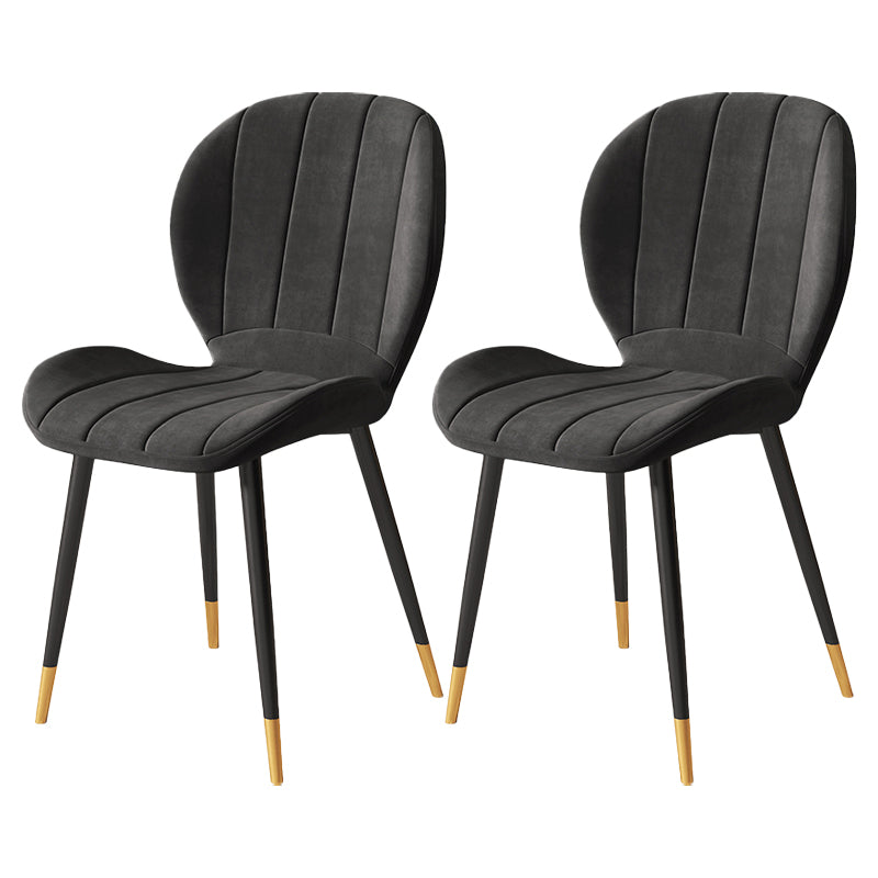 Metal de la cocina del estilo nórdico que cena la silla Wingback que cena las sillas laterales sin brazos