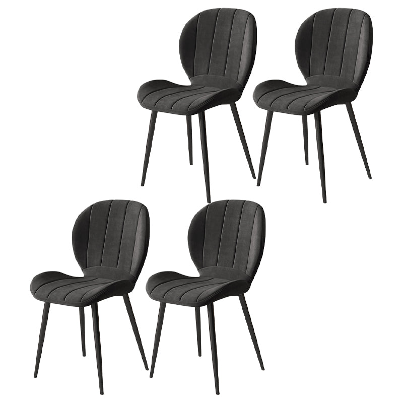 Metal de la cocina del estilo nórdico que cena la silla Wingback que cena las sillas laterales sin brazos