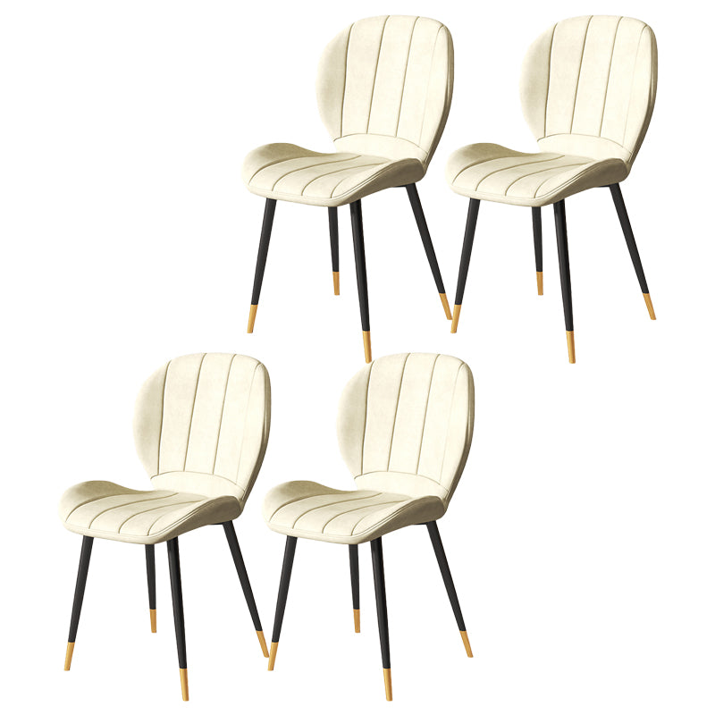 Metal de la cocina del estilo nórdico que cena la silla Wingback que cena las sillas laterales sin brazos