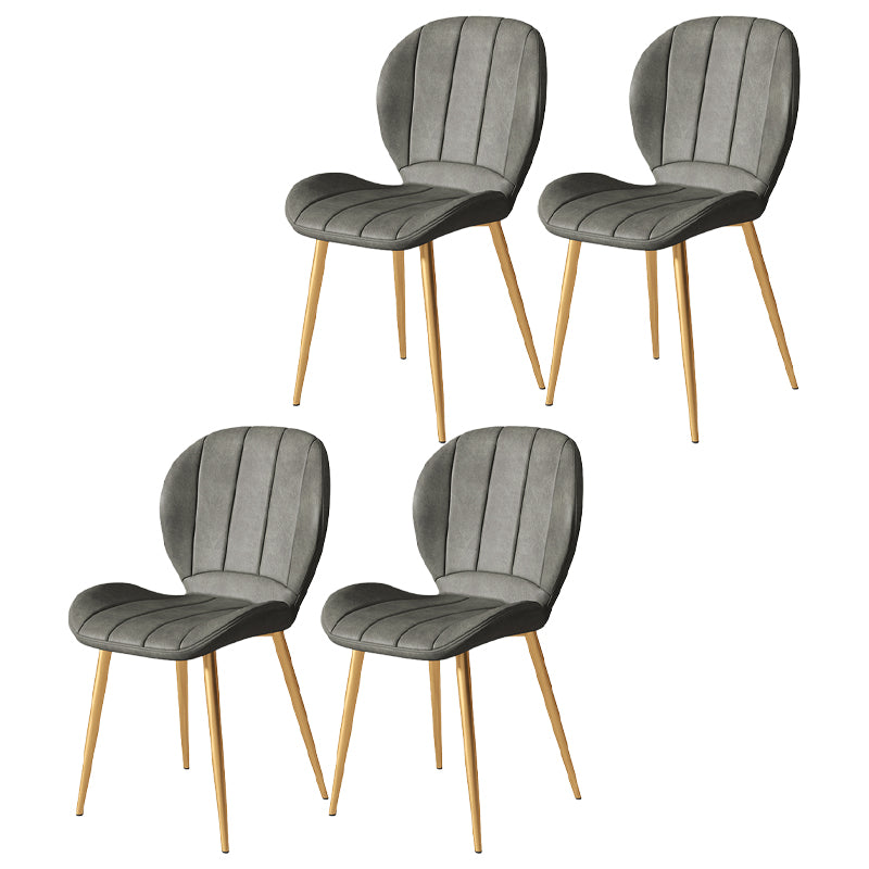 Metal de la cocina del estilo nórdico que cena la silla Wingback que cena las sillas laterales sin brazos