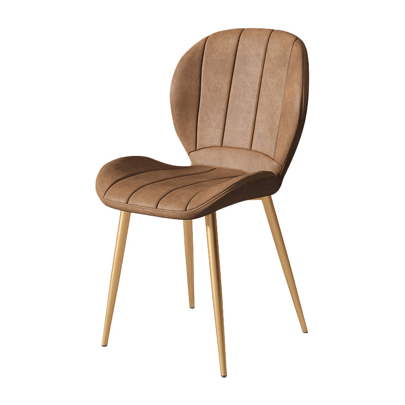 Metal de la cocina del estilo nórdico que cena la silla Wingback que cena las sillas laterales sin brazos