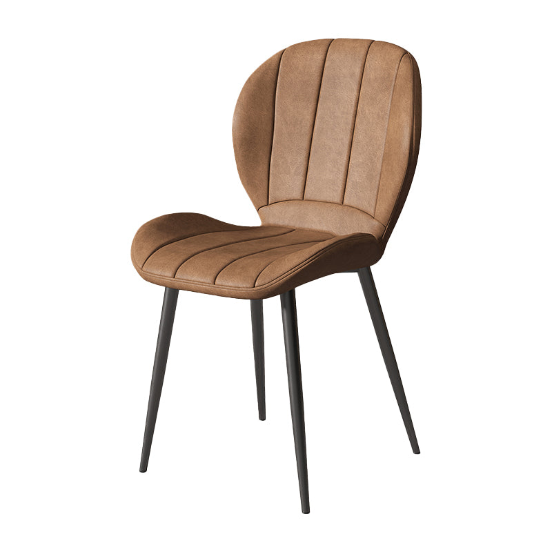 Metal de la cocina del estilo nórdico que cena la silla Wingback que cena las sillas laterales sin brazos